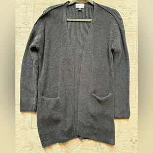 Universal Thread 100% Cotton Gray Long Cardigan Size Medium